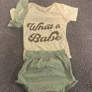 Cute Baby 3 Piece Outfit with Headband